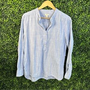 🎄J crew chambray long sleeve100% cotton
